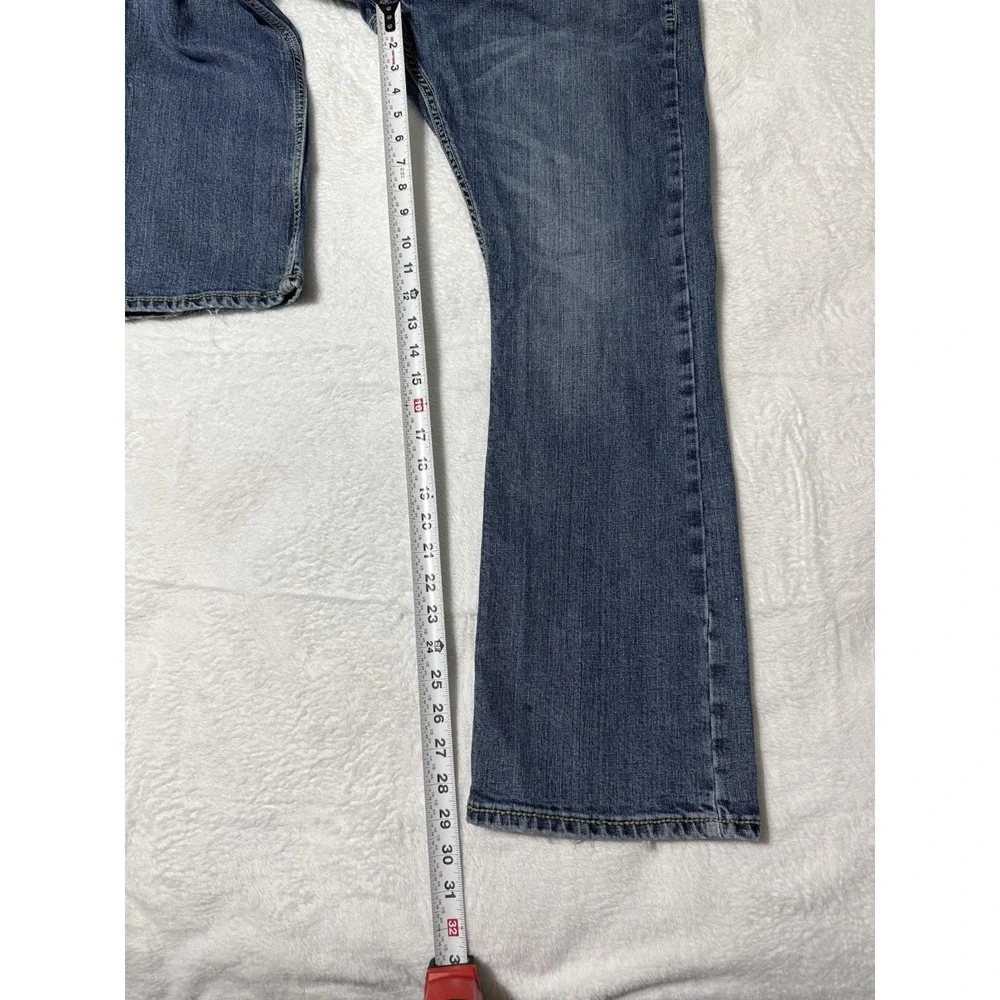 Wrangler‎ Retro Jeans Mens 35x29 Blue Slim Boot Bootcut Mid Rise Medium Wash